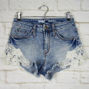 Mossimo High Rise Shorts Size 4 27 Lace Trim
